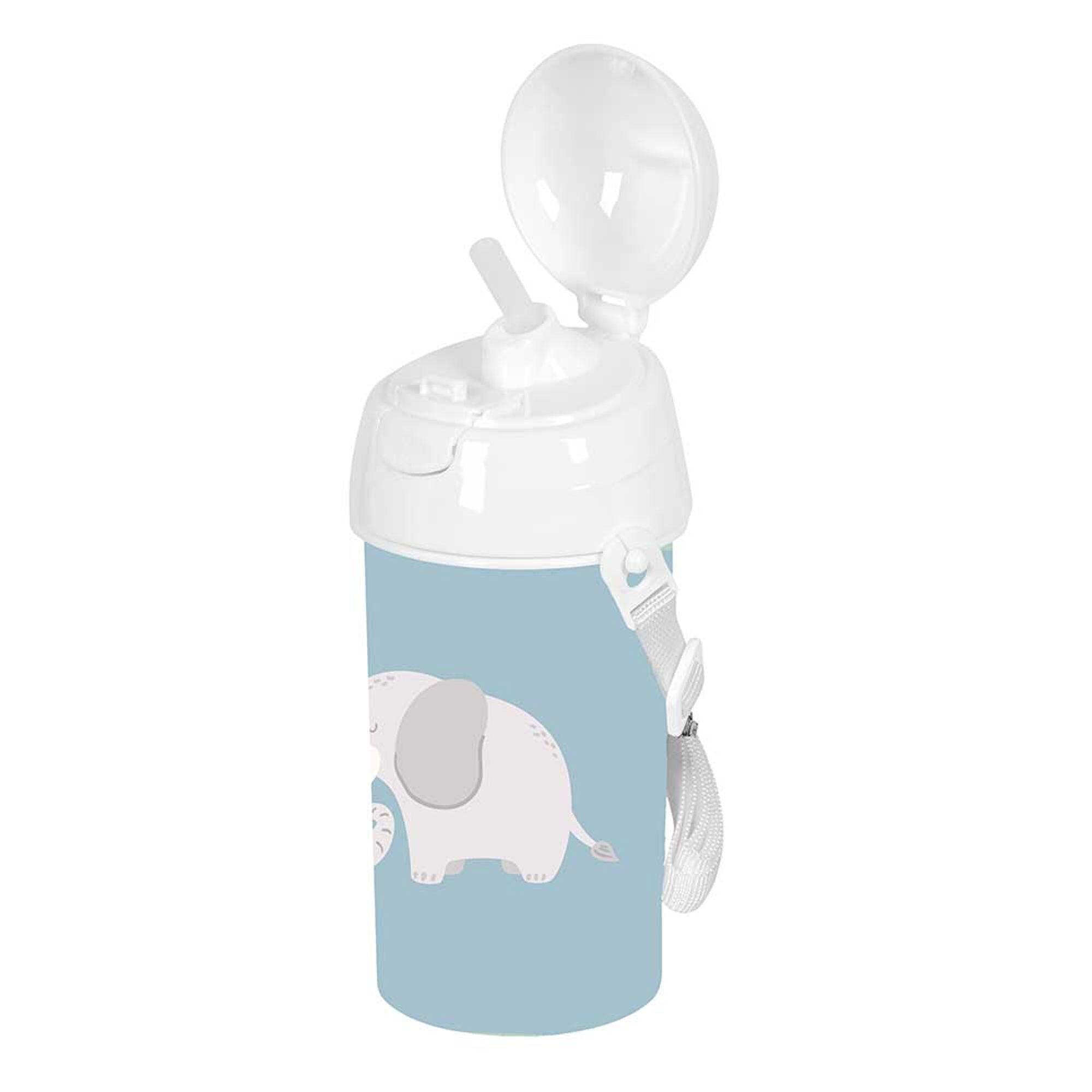 Borraccia Bambini Preescolar Elefante con Pajita e Tapa Automática Blu 0,5 L 2/3