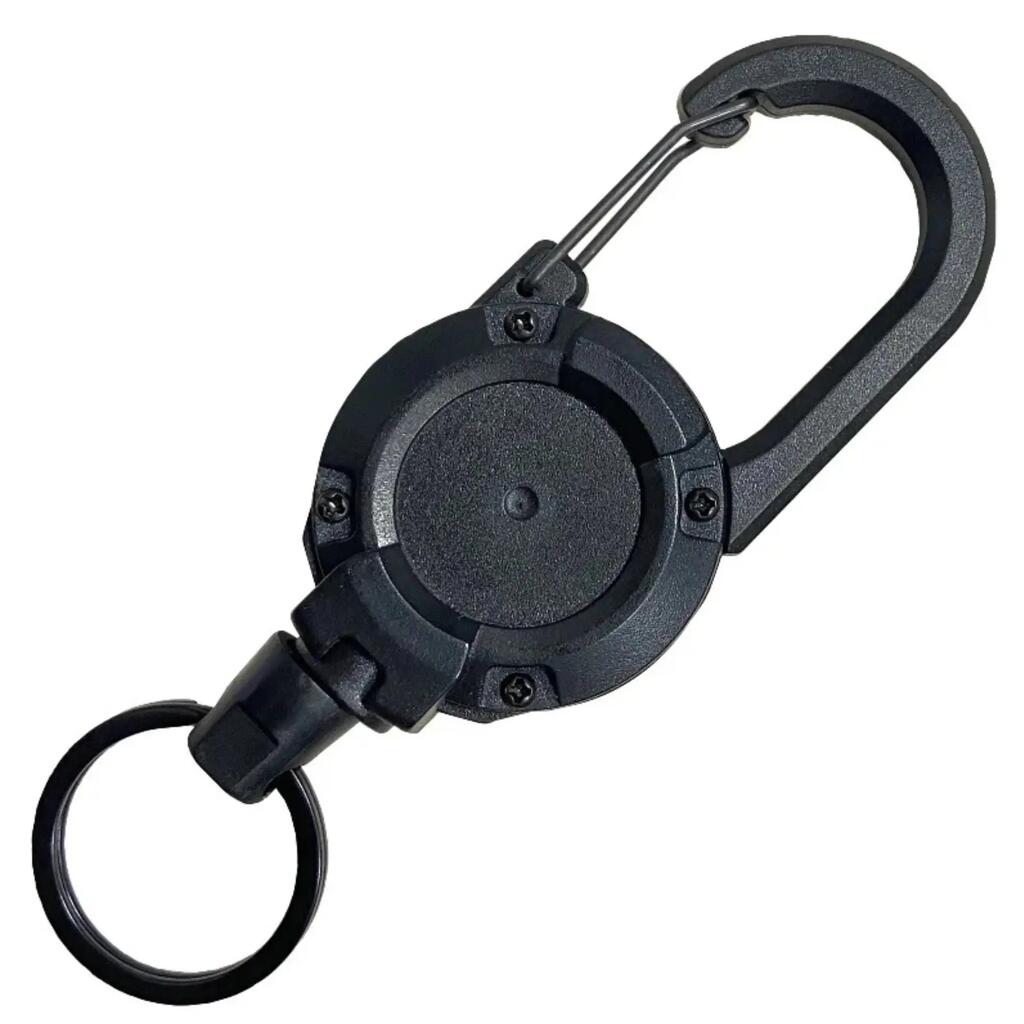 Retractable carabiner keychain – steel cable 60 cm