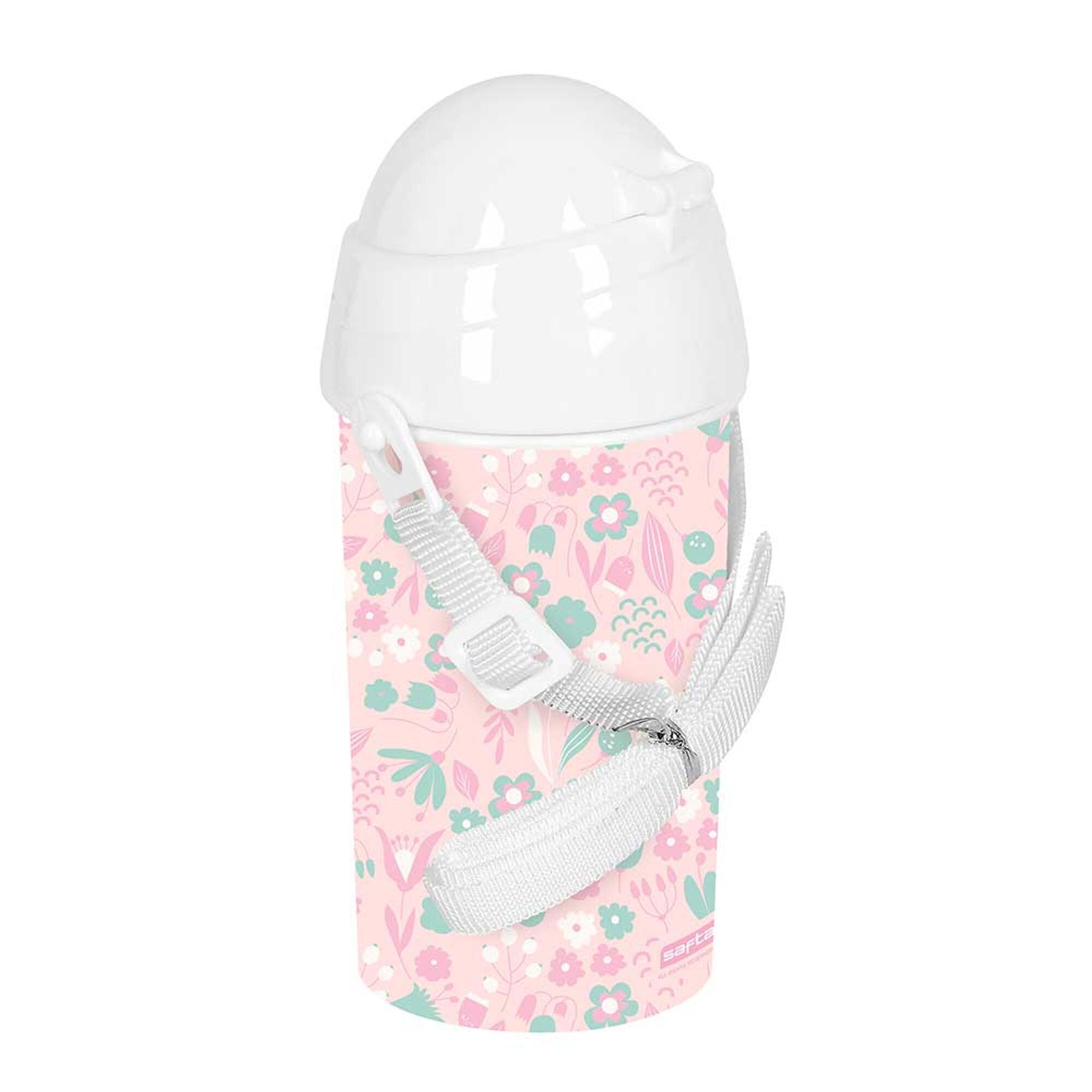 Borraccia Bambini Preescolar Mariposa con Pajita e Apertura Automática Rosa 0,5 3/3