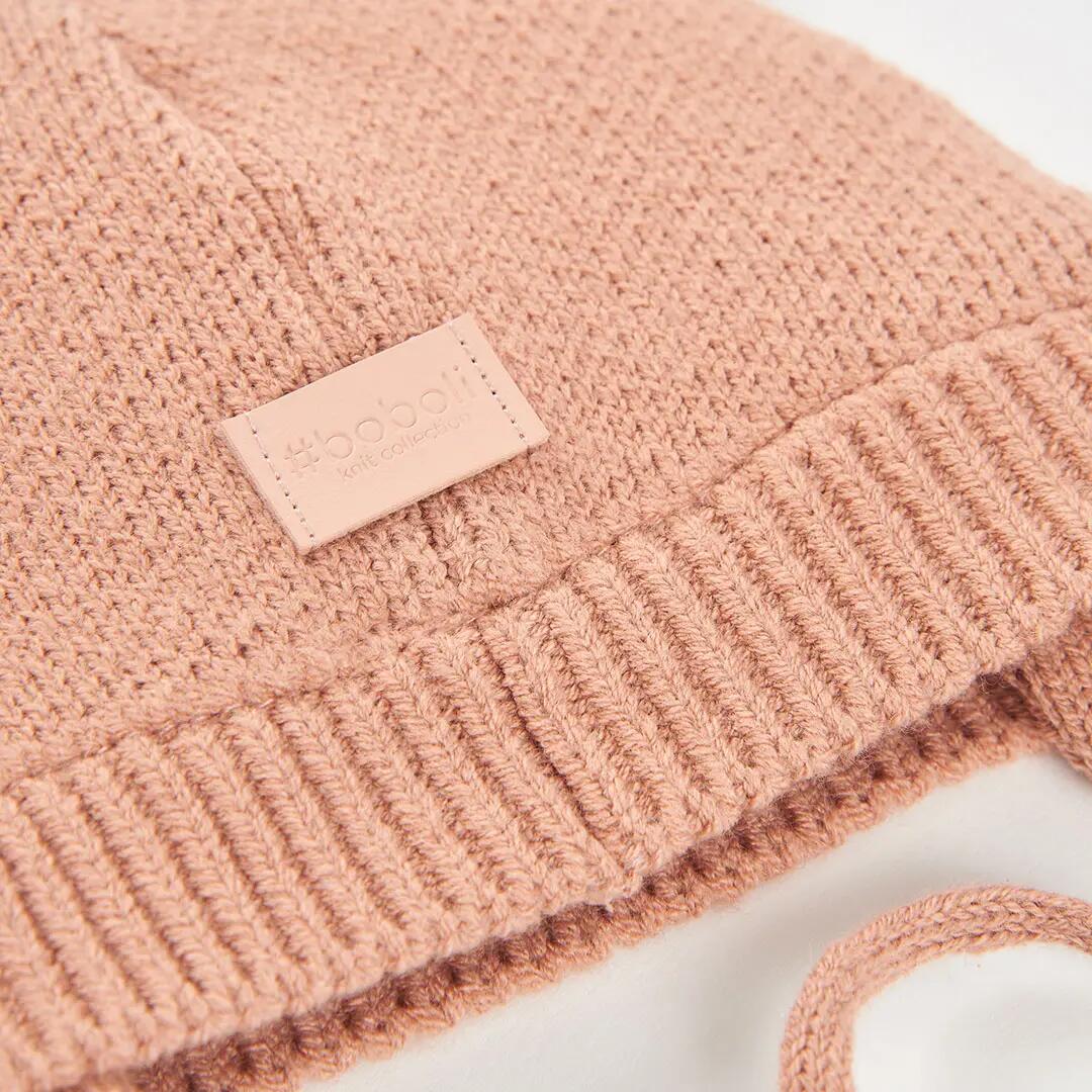 Gorro marrón bebé estampado de búho 3/3
