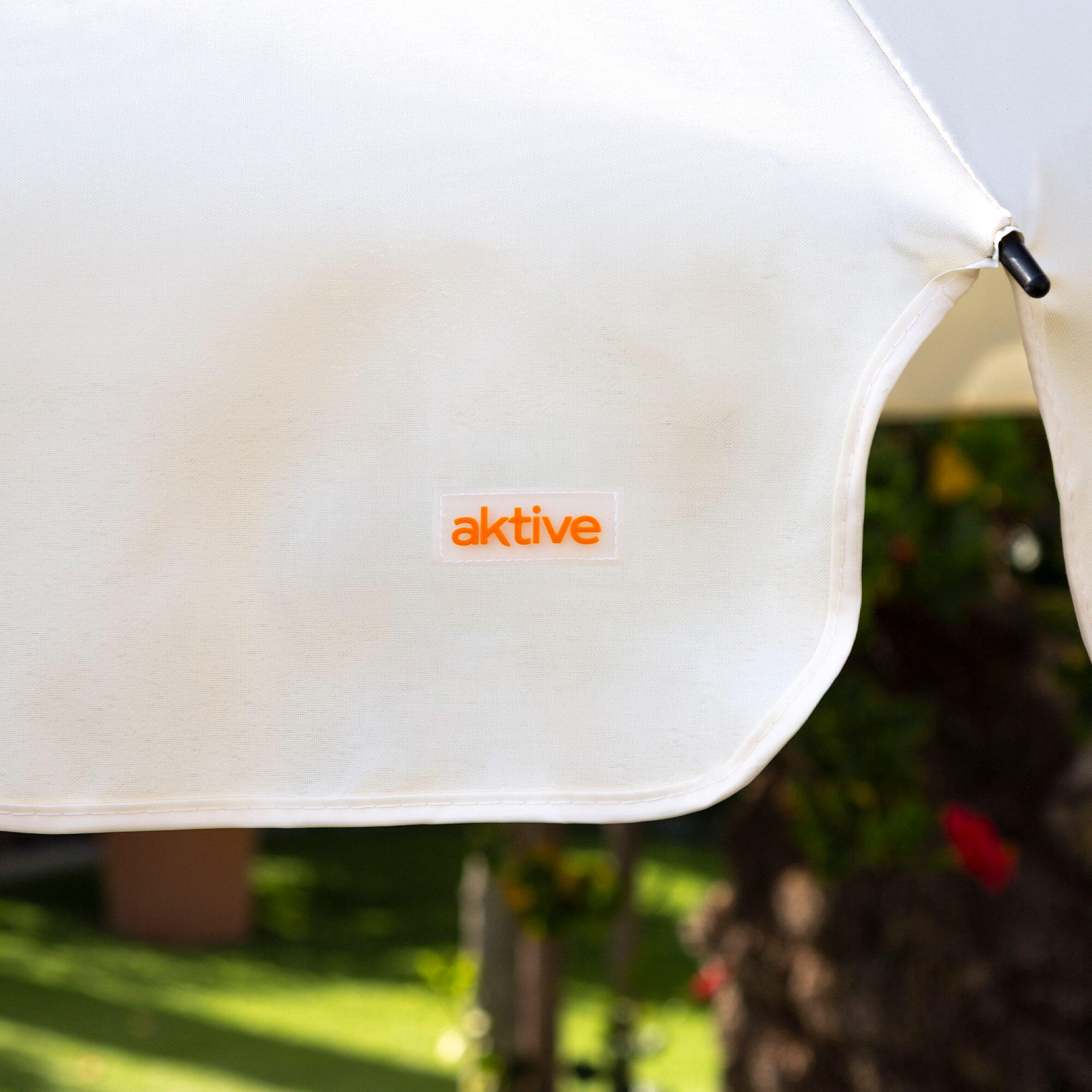 Aktive Parasol 200 cm blanc crème avec housse 7/7