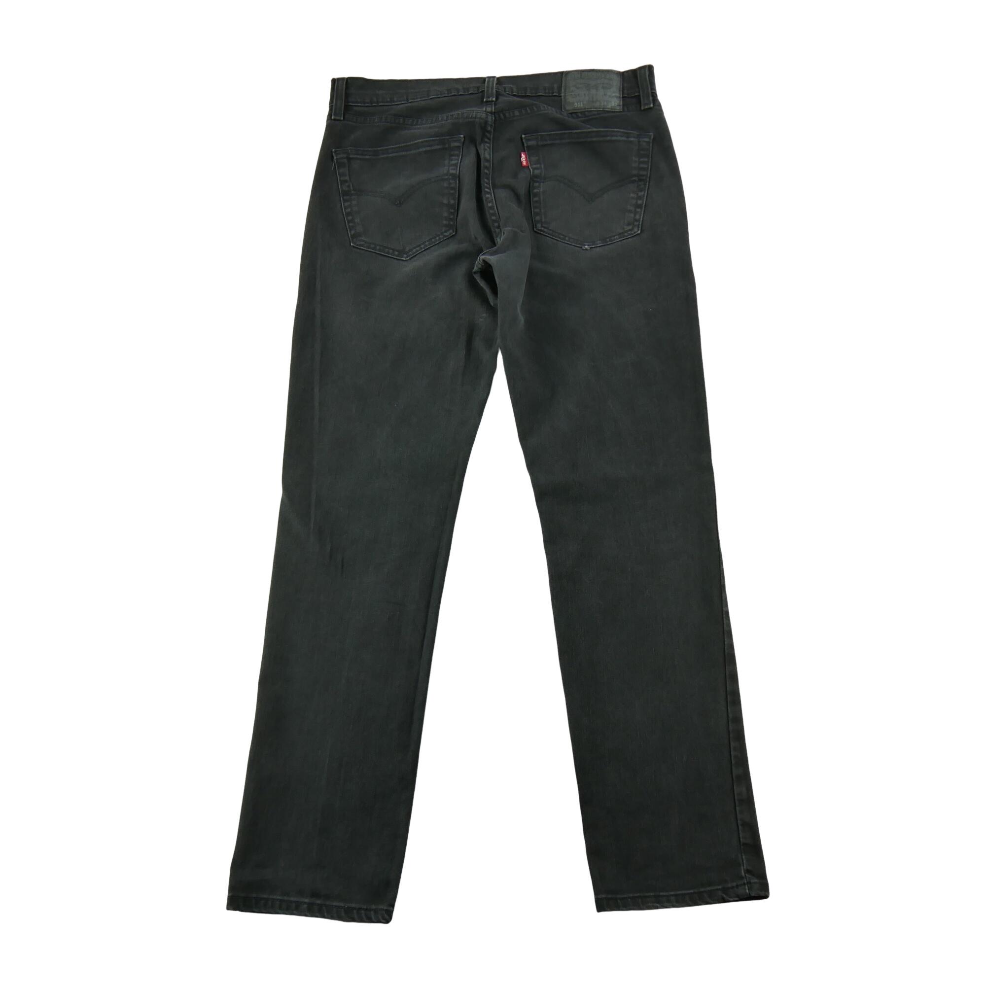 Levi Strauss Men's 511 Slim Jeans Black 2/7