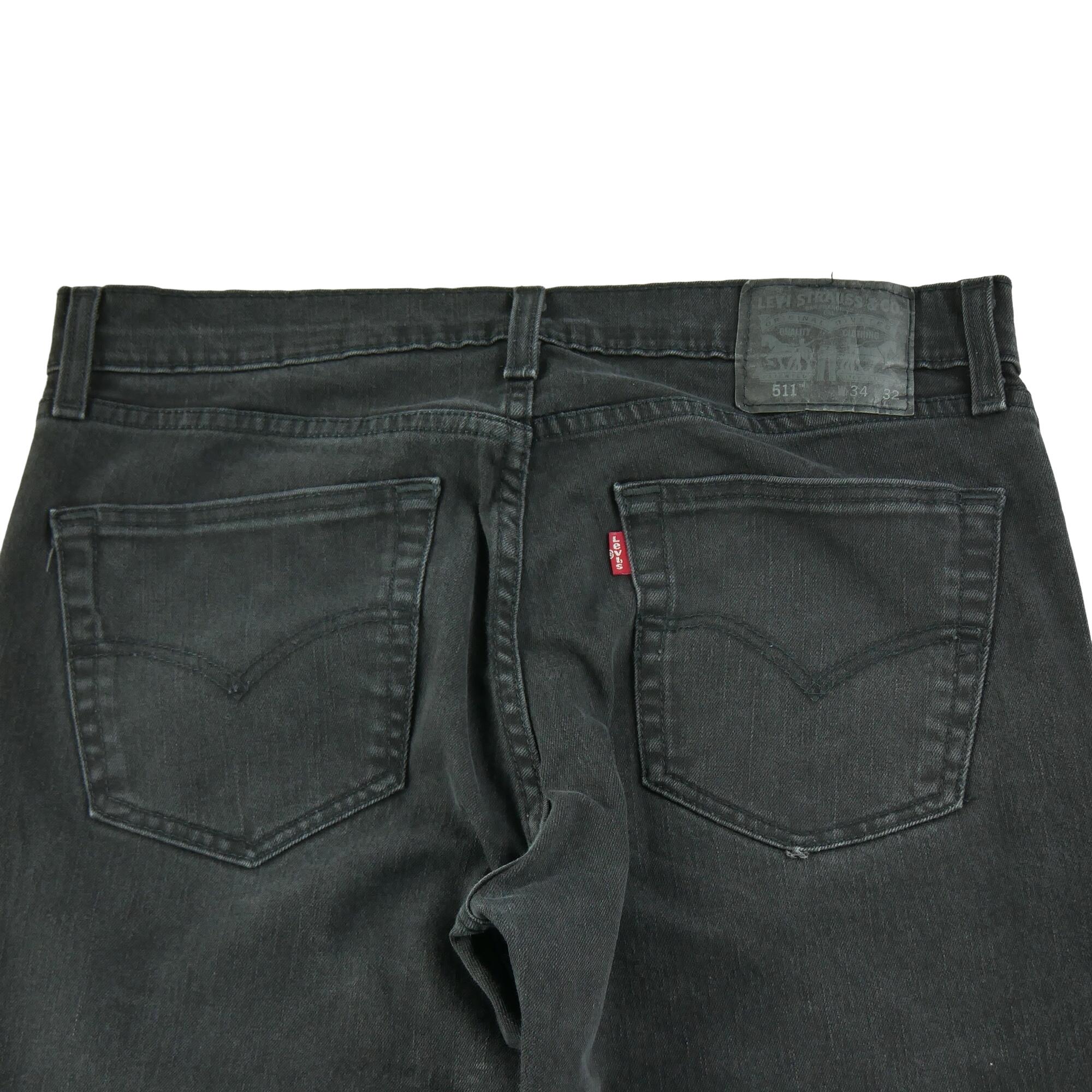 Levi Strauss Men's 511 Slim Jeans Black 4/7