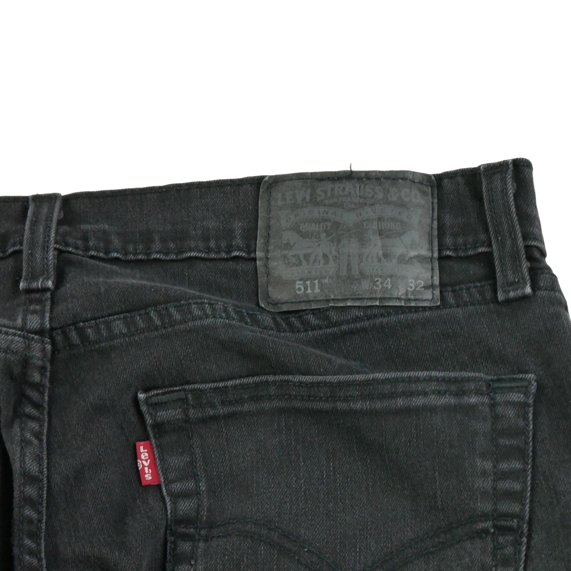 Levi Strauss Men's 511 Slim Jeans Black 6/7