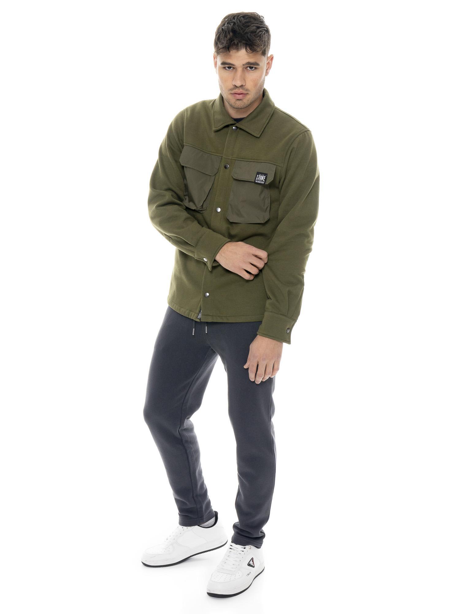 Bluza męska Leone 1947 Apparel Vintage Dept na zimę z kieszeniami