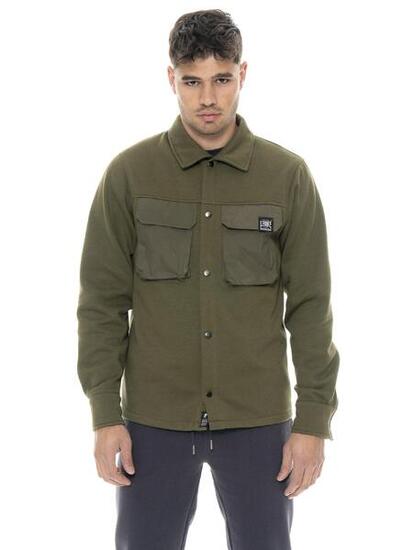Felpa invernale uomo taglio camicia tasche applicate Leone 1947 Vintage Dept.