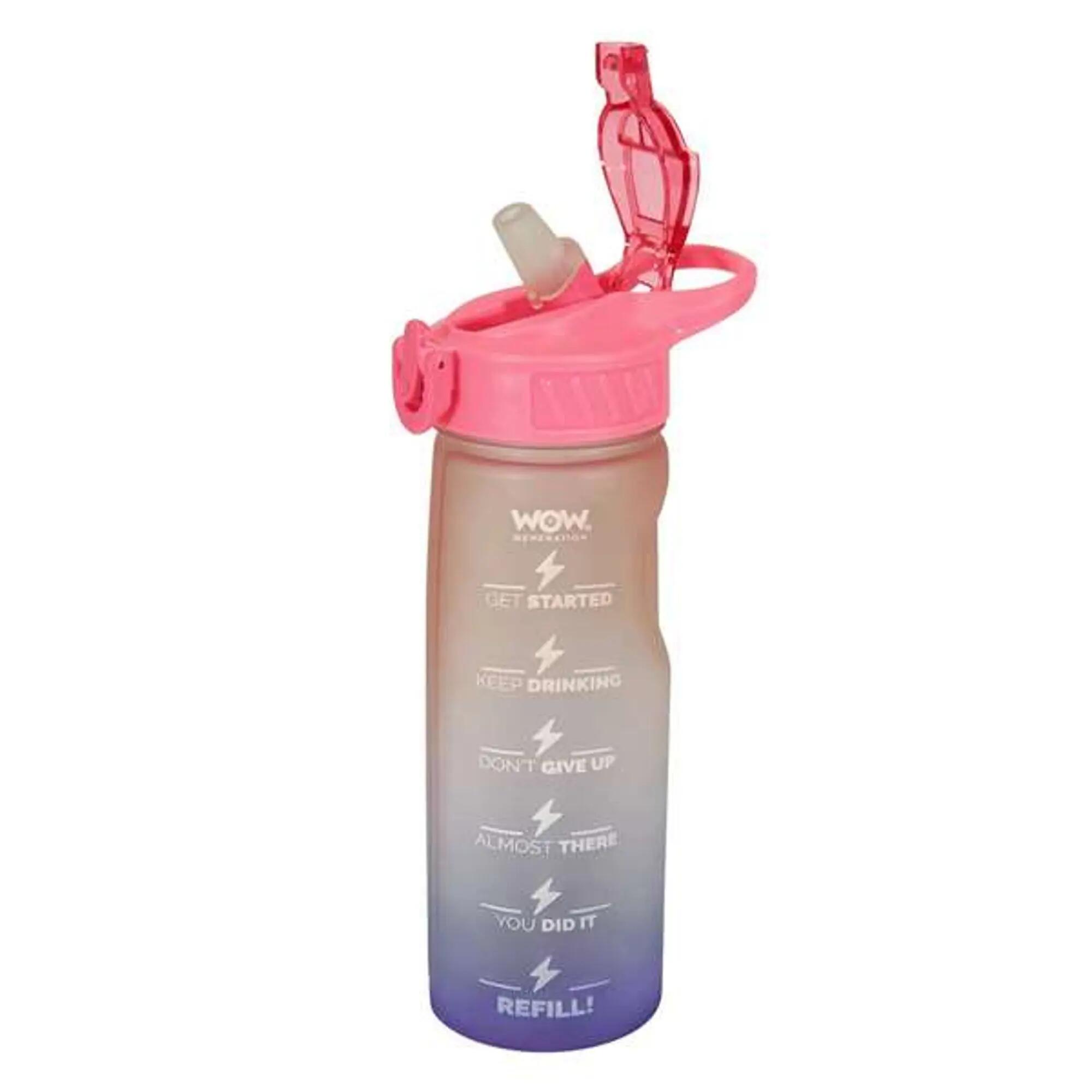 Borraccia Escolar Bambini Wow Generation con Pajita e Tapa Rosa 0,5 L 2/2