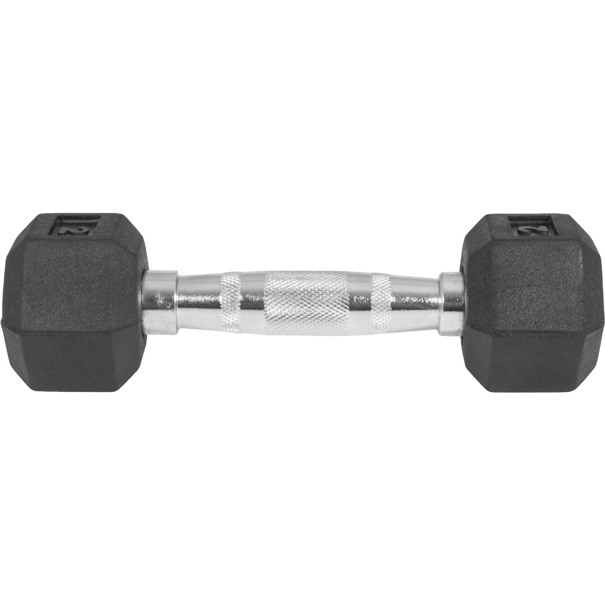Hantla HEX (2-50 kg) sześciokątna żeliwna gumowana Gorilla Sports 2/7