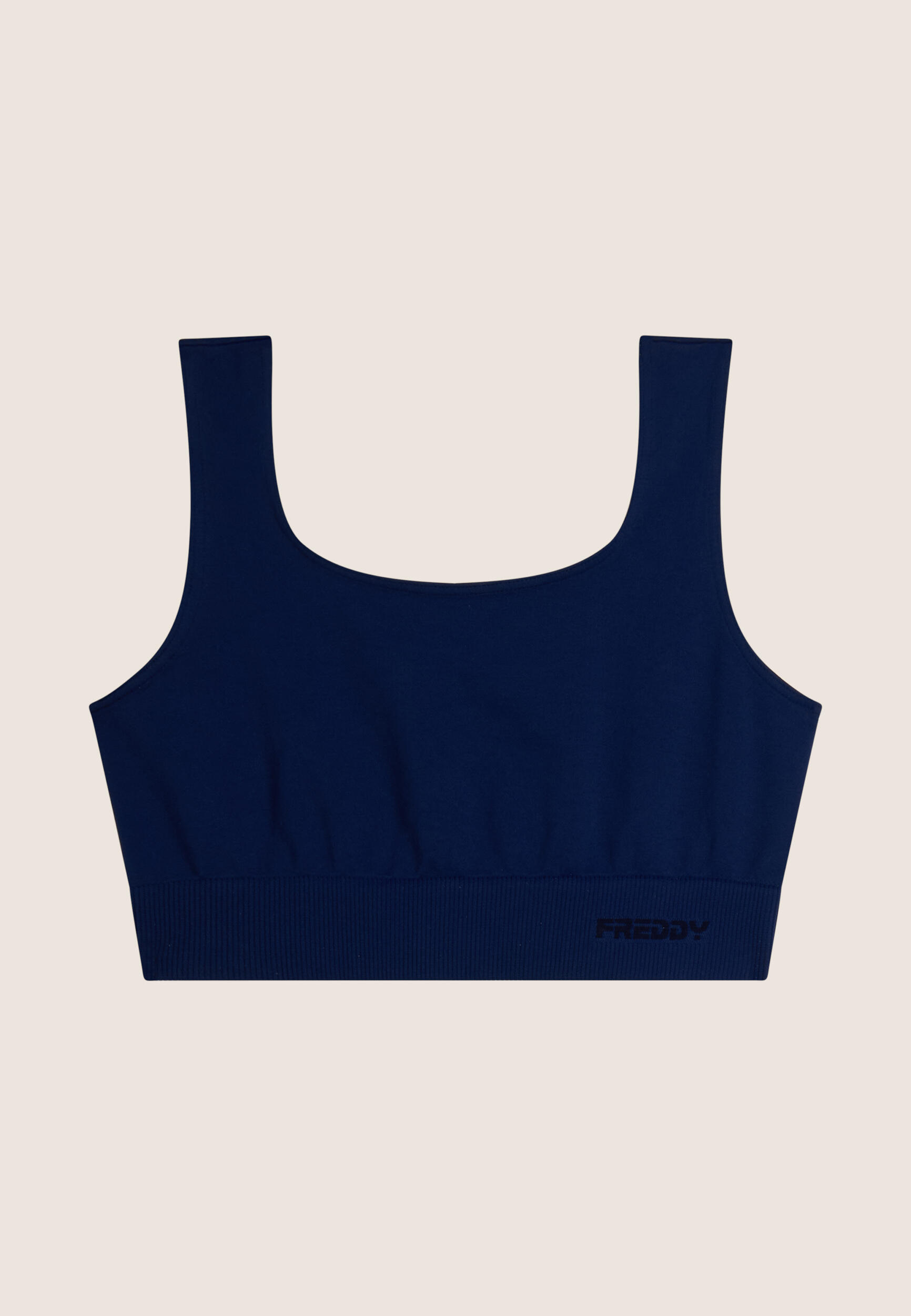 Top Sportivo Seamless con Fascia Sottoseno in costina 2/3