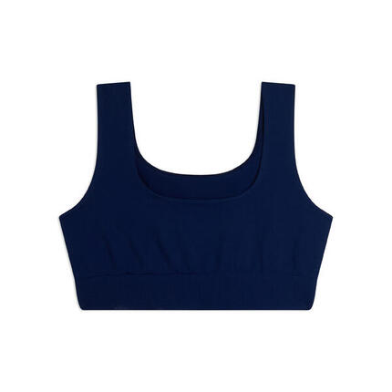Brassière de sport sans coutures avec bande sous le buste côtelée