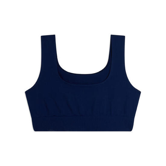 Brassière de sport sans coutures avec bande sous le buste côtelée