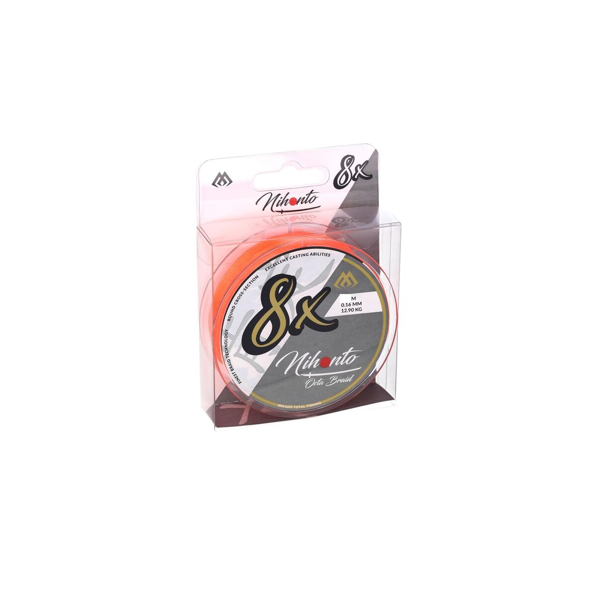 Gevlochten Vislijn 8X 0.16mm 12.9kg 10m Fluo Oranje 3/3