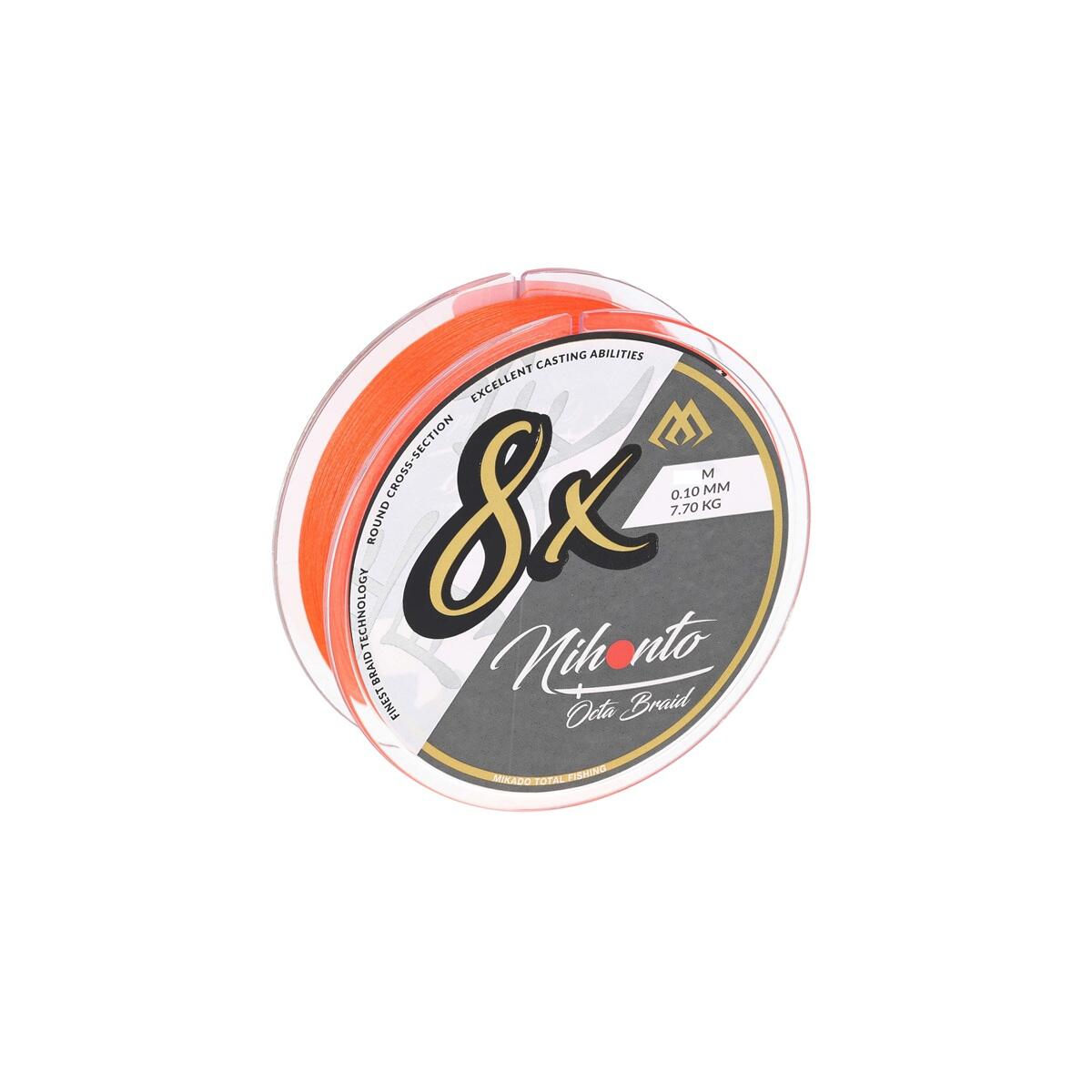 Gevlochten Vislijn 8X 0.16mm 12.9kg 10m Fluo Oranje 2/3