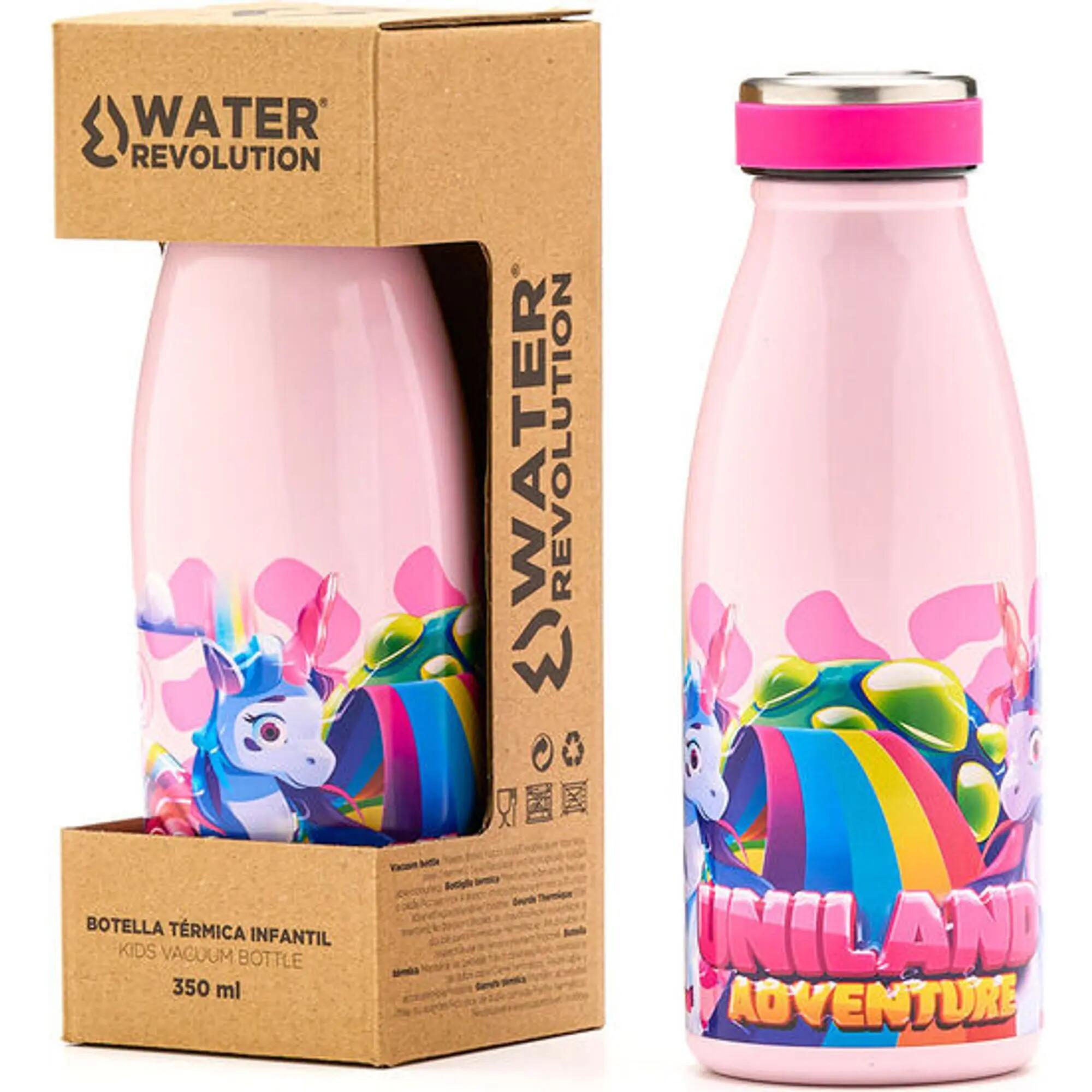 Botella Térmica Infantil Uniland Adventure de Acero Inoxidable Rosa 0,4 L 2/2