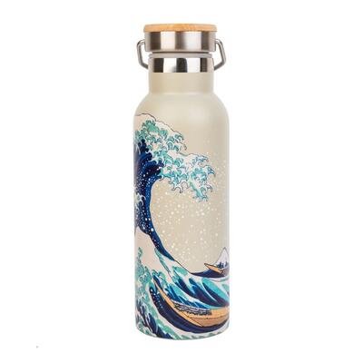 Borraccia in acciaio inossidabile La Gran Ola de Kanagawa Hokusai Blanca 05 L