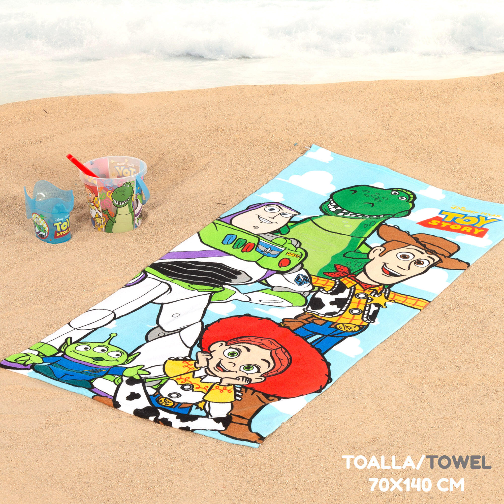 Toy Story Ensemble de plage avec seau, serviette et sac accessoires 3/7