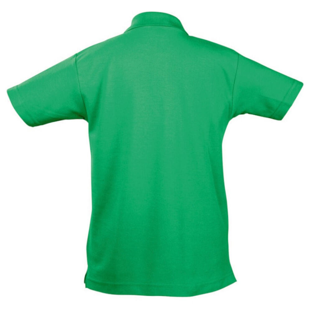 Kids Unisex Summer II Pique Polo Shirt (Kelly Green) 2/5