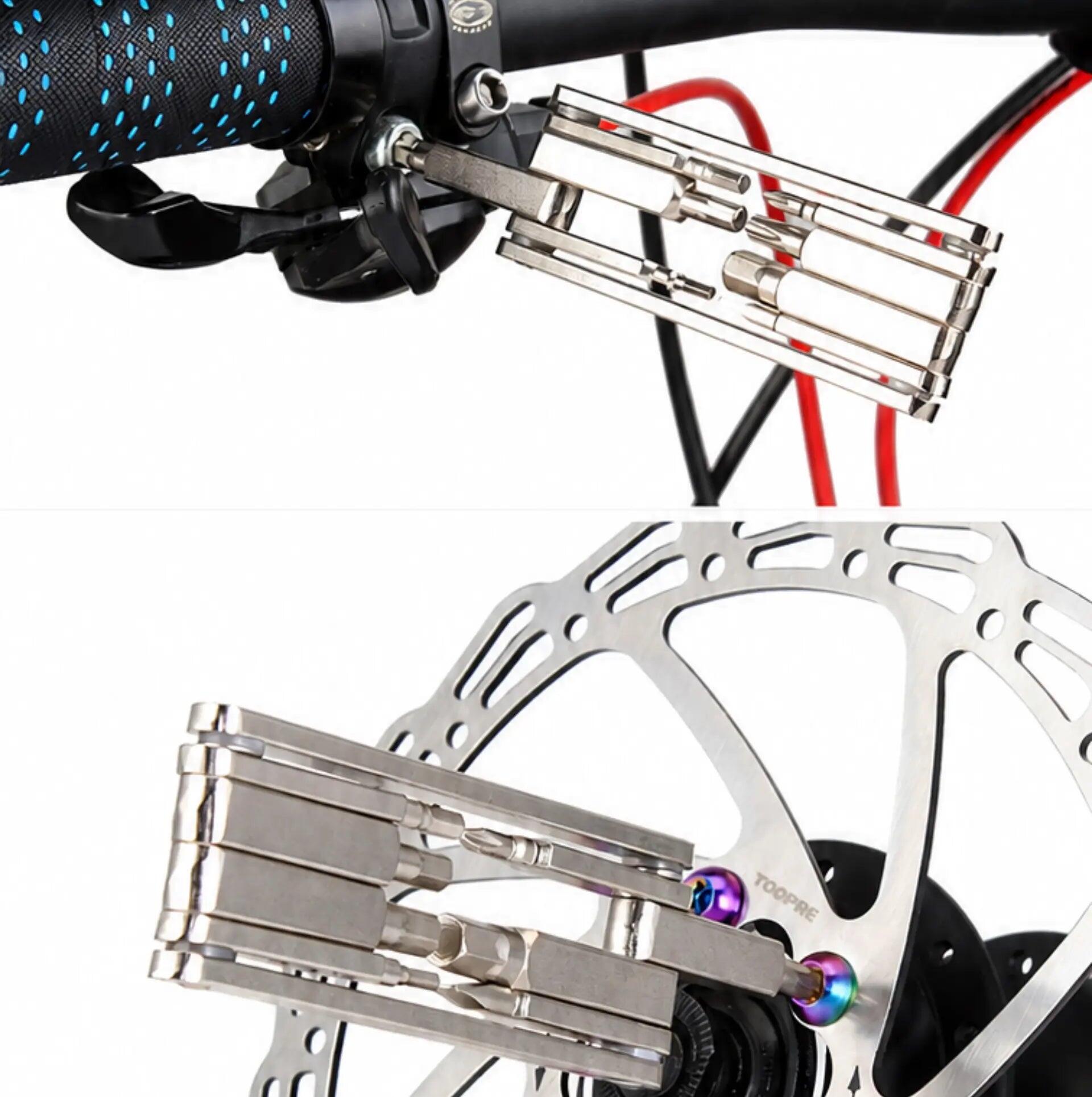 Multiherramienta bicicleta 8 en 1 compacta con llaves Allen, Torx T25 2/6