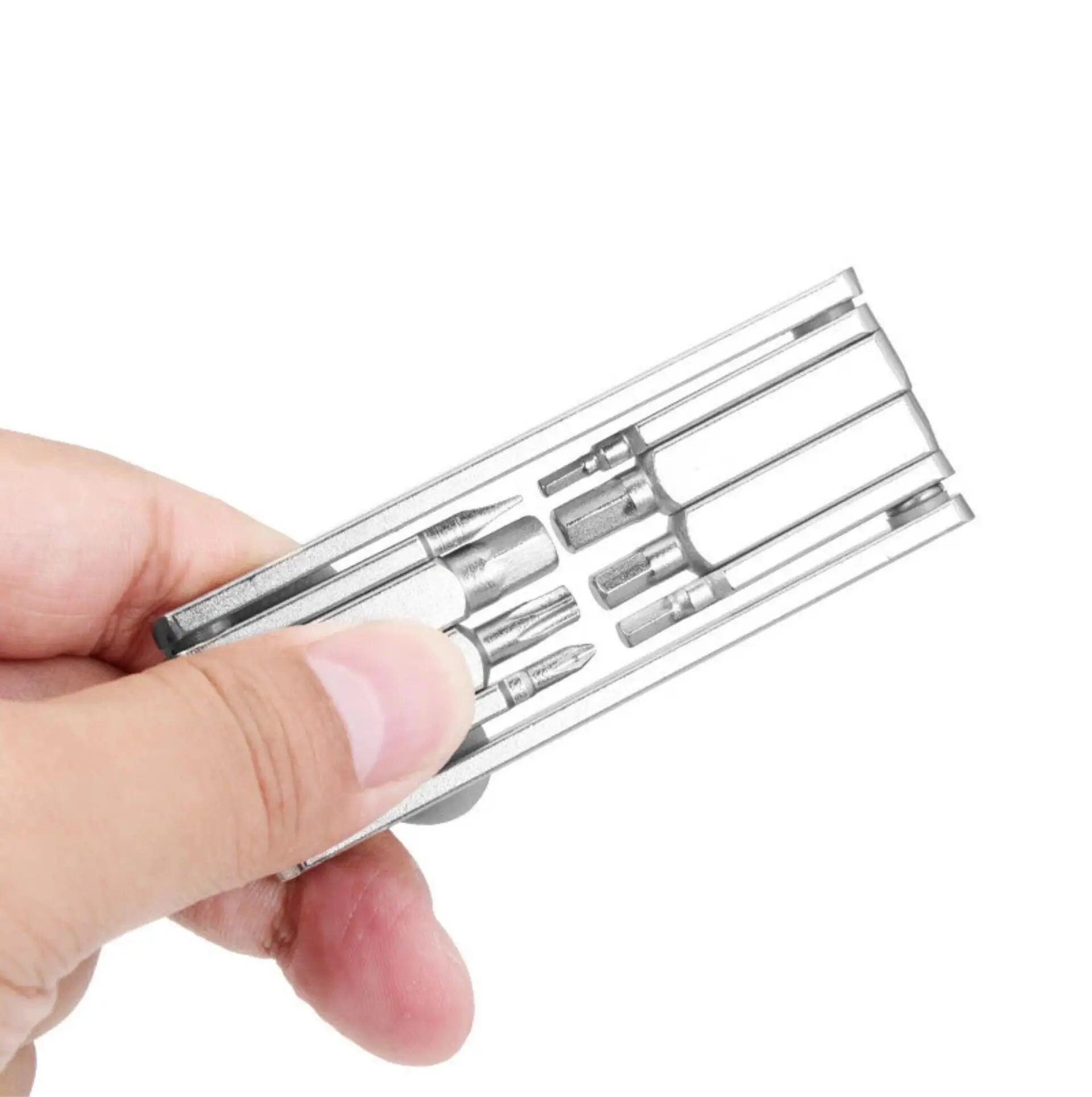 Multiherramienta bicicleta 8 en 1 compacta con llaves Allen, Torx T25 5/6