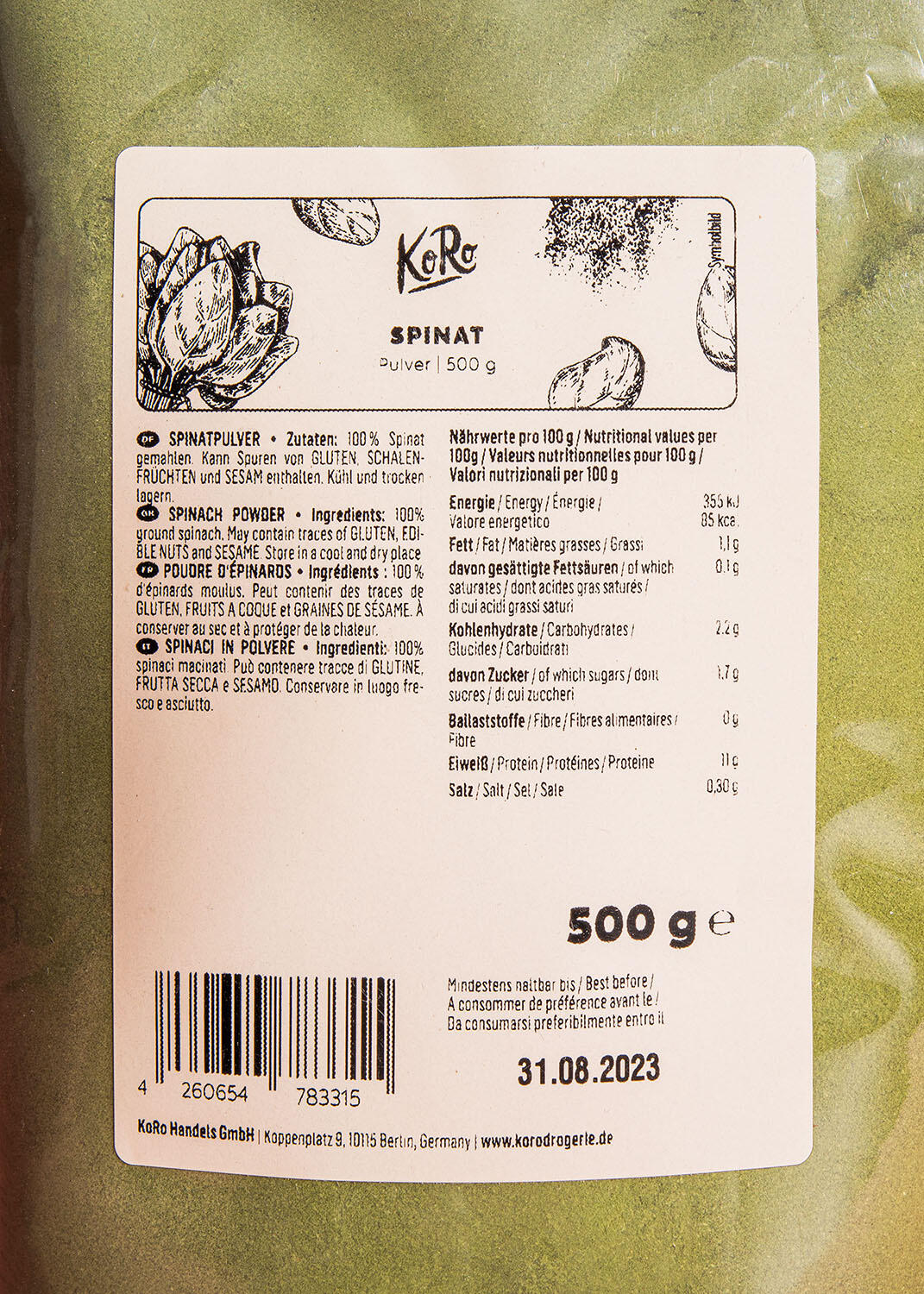 Spinaci in polvere | 500 g 3/6