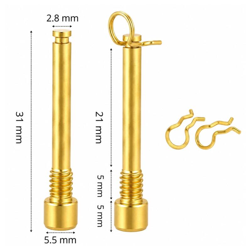Șuruburi etriere frână M4 din titan TC4 cu inele de siguranță – Set 2 aurii