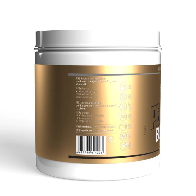 Unt de arahide 100%, Peanut Butter Smooth, 500g