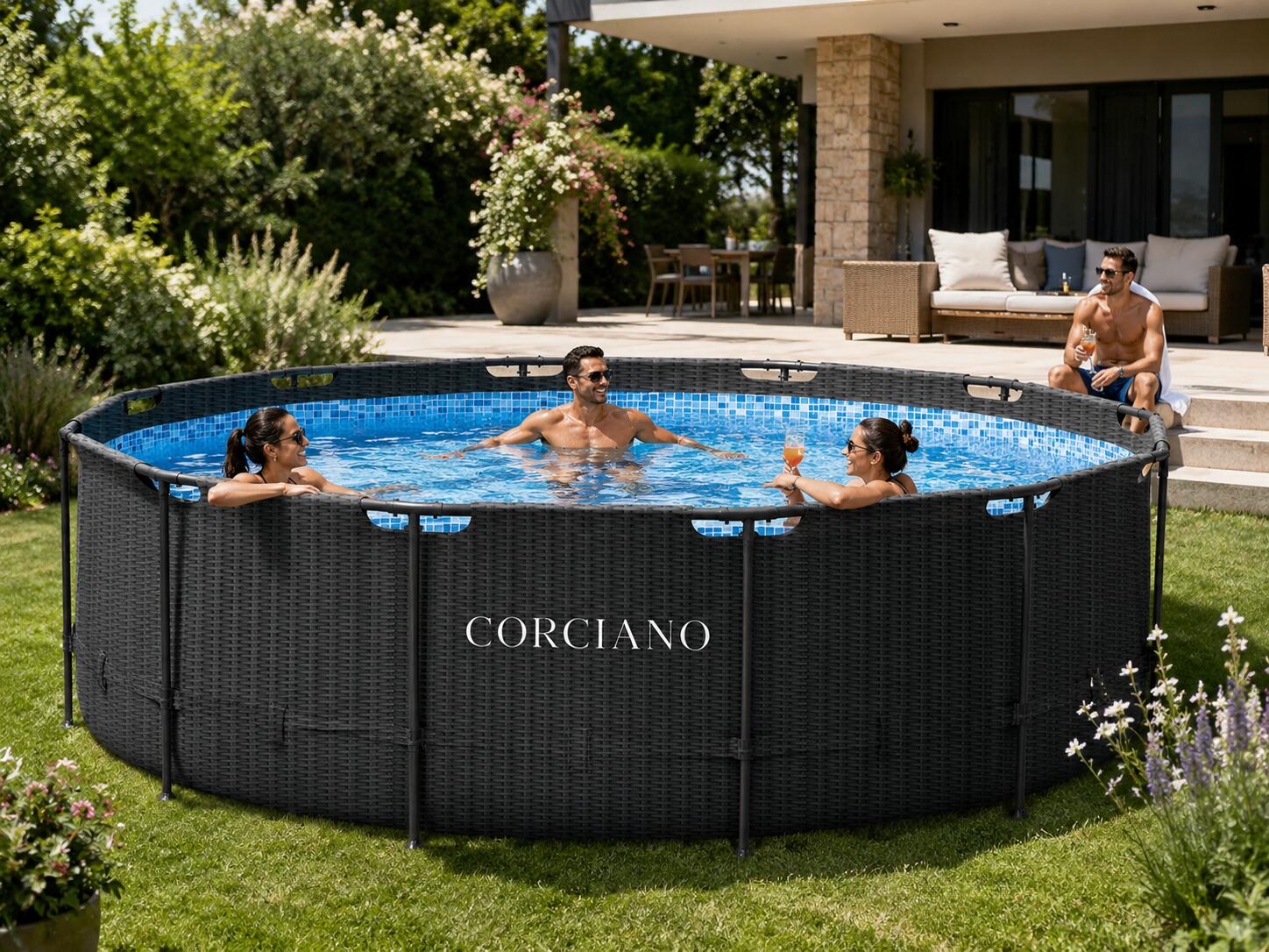 Basen Ogrodowy 457 x 122 cm Stelażowy Corciano Plus 2/7