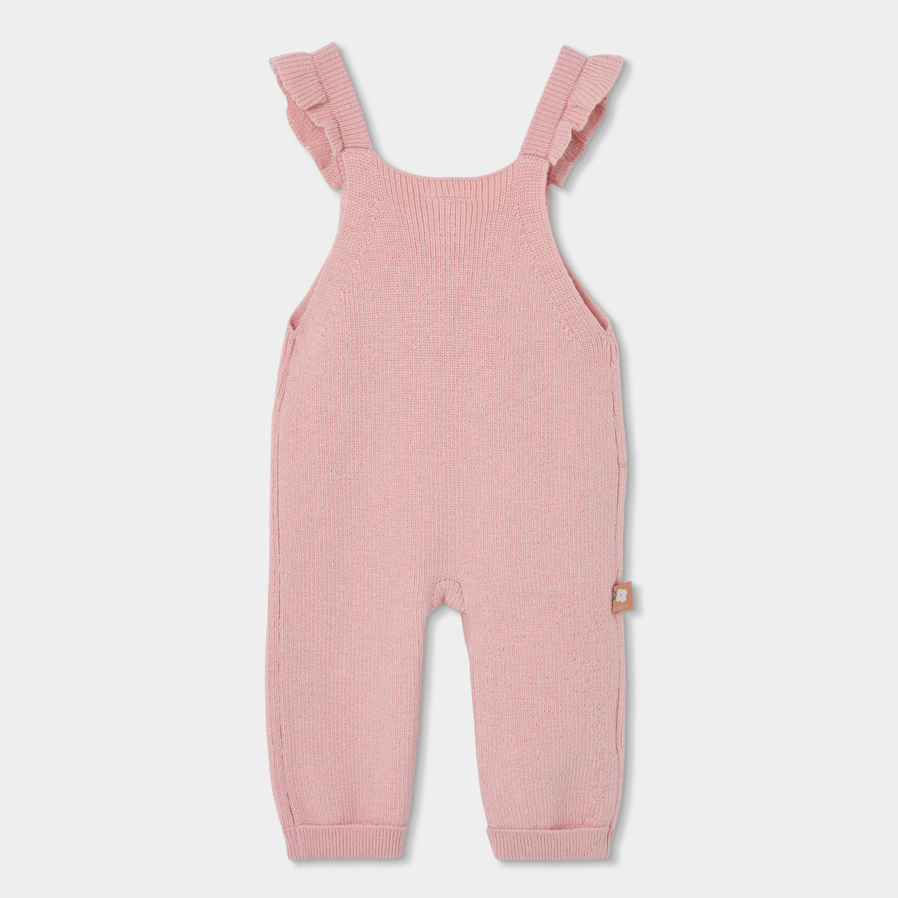 Conjunto punto bebé niña rosa bordado de búho 6/7