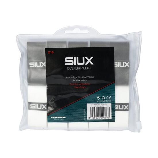 Tasche 10 Stk Overgrip Siux Elite Weiss/schwarz