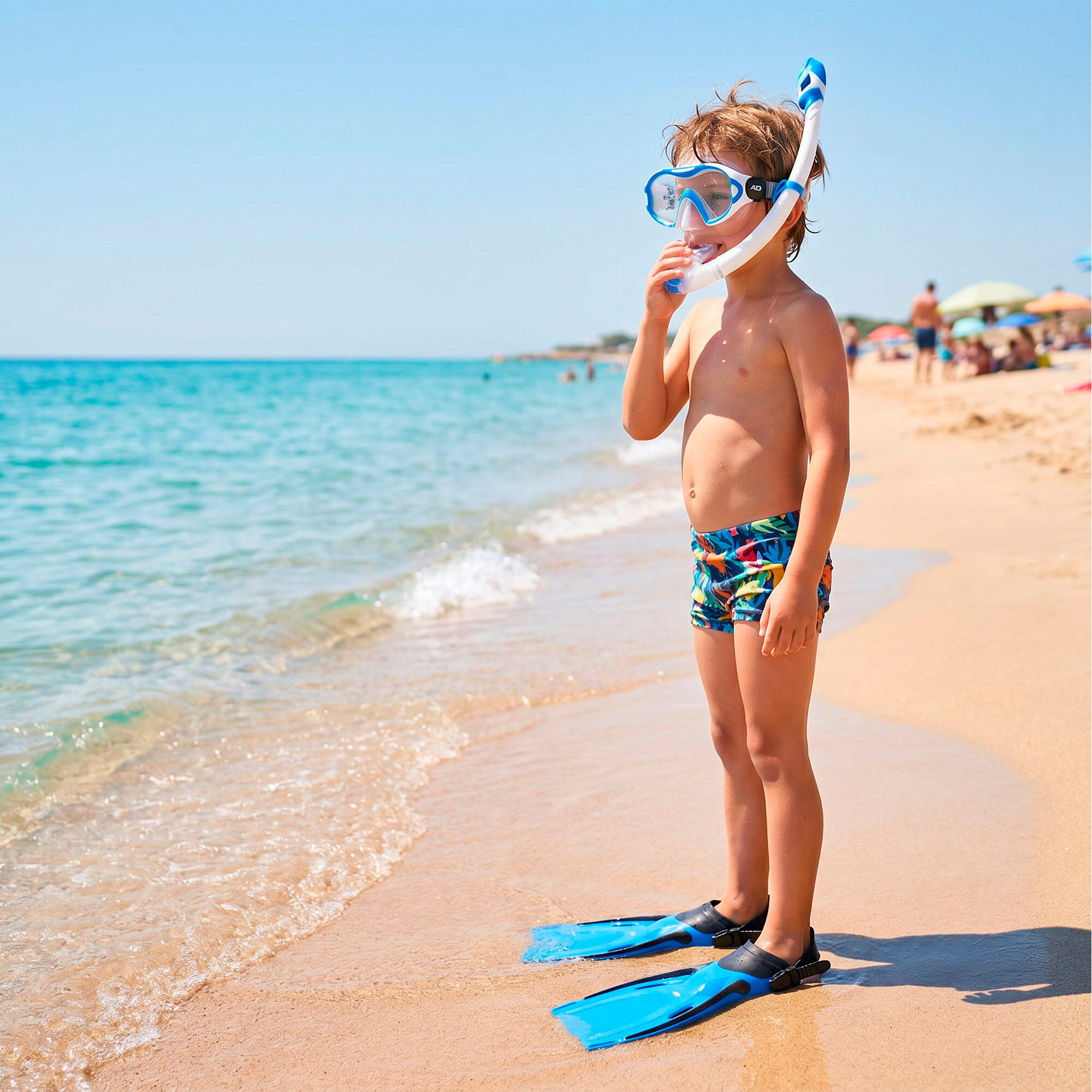 Ensemble de plongée Aqua Sport Junior : masque, tuba et palmes 7 ans et plus 2/7