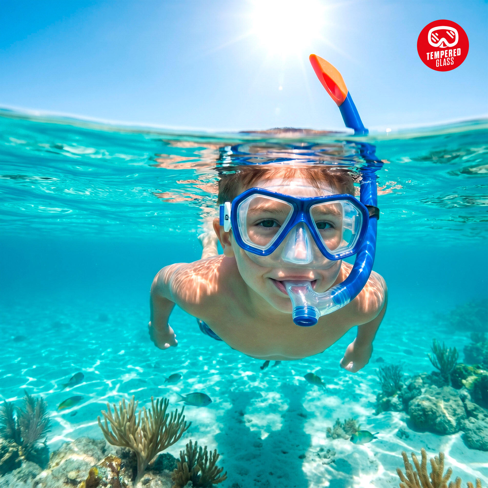 Aqua Sport Ensemble  masque en cristal avec tube en silicone +7 ans 2/7