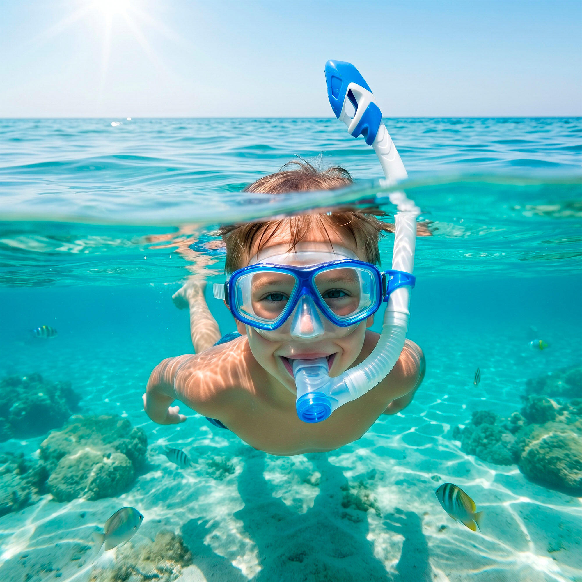 Ensemble de plongée Aqua Sport Junior : masque, tuba et palmes 7 ans et plus 5/7