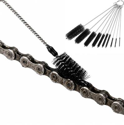 Kit spazzole pulizia precisione bici e componenti tecnici - 10 pezzi