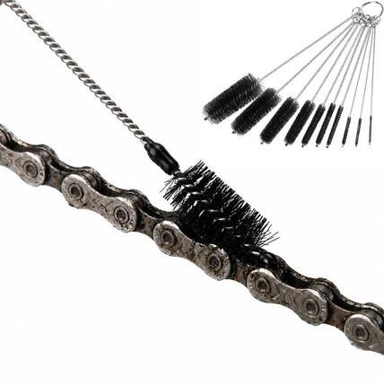 Kit de brosses de nettoyage précision vélo et composants techniques - 10 pièces