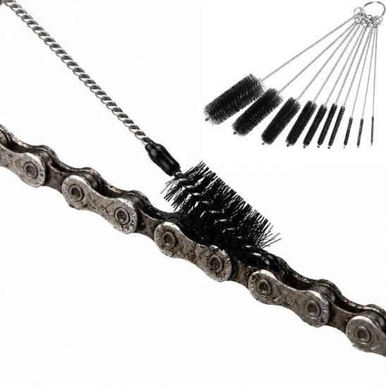 Kit de brosses de nettoyage précision vélo et composants techniques - 10 pièces