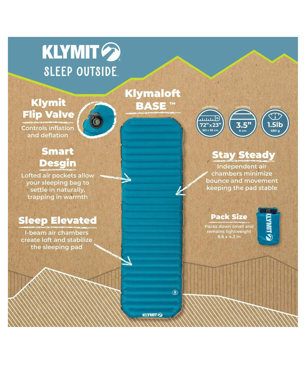 Materac dmuchany Klymit Klymaloft Base - deep water 6/7