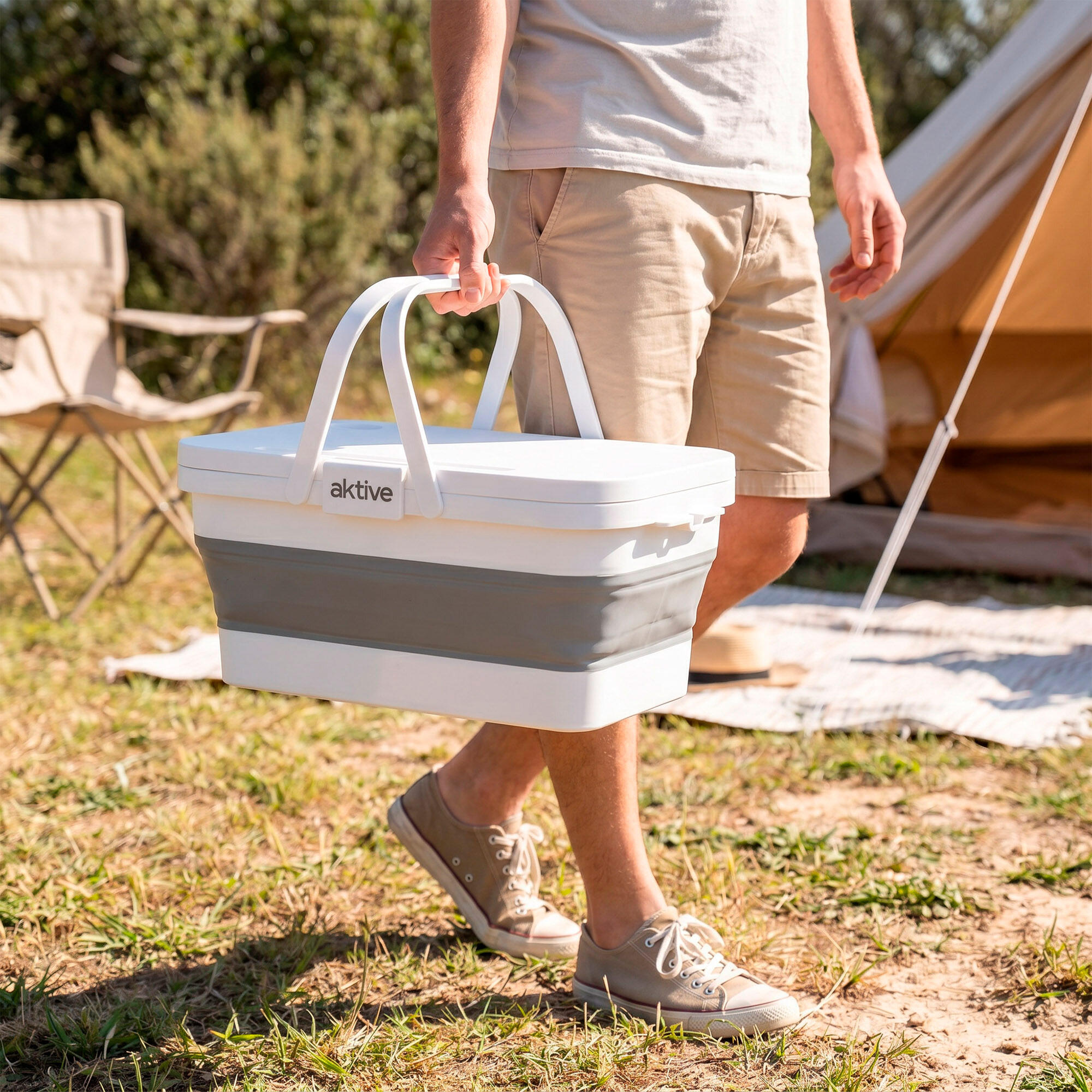 Aktive Panier pliant de 15 L avec table amovible 5/7
