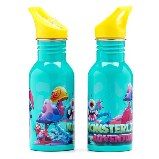Borraccia Bambini in acciaio inossidabile Monsterland Turquesa 05 L
