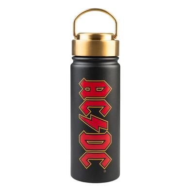 Borraccia in acciaio inossidabile AC/DC Nera con Tapón Hermético e Asa 05 L
