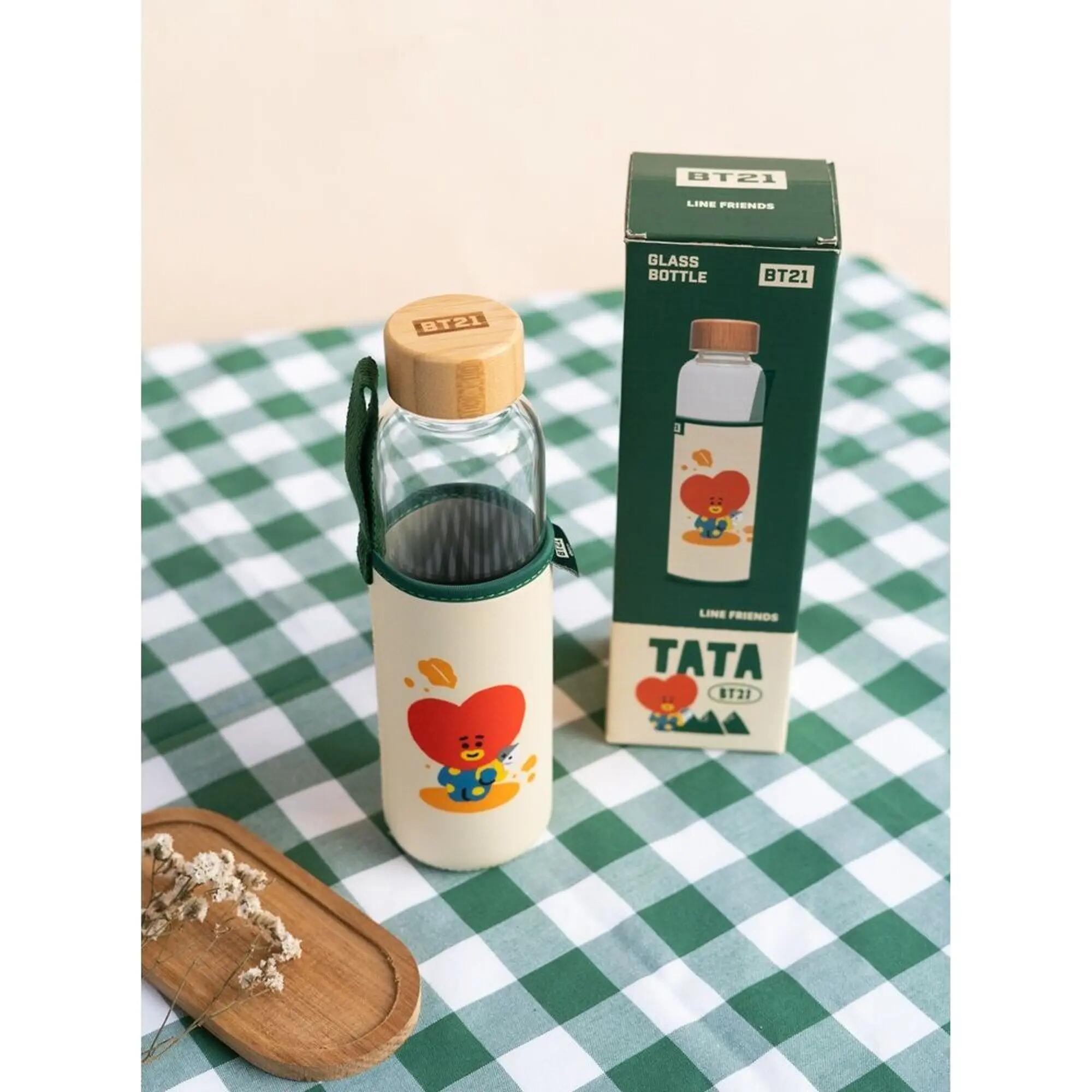 Borraccia de Cristal BT21 Tata con Funda de Neopreno e Tapón Bambú 0,5 L 2/4