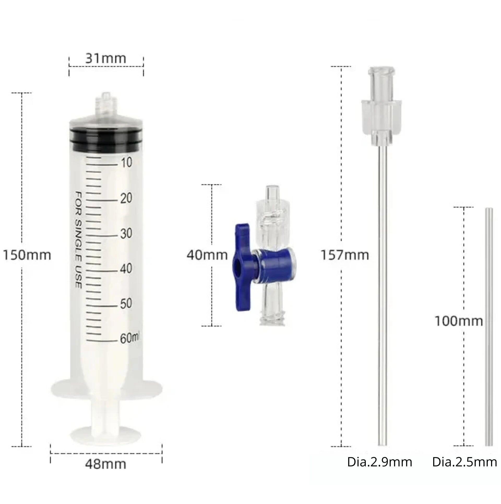 Zestaw do wstrzykiwania płynu tubeless rower – strzykawka 60 ml + narzędzie 7/7