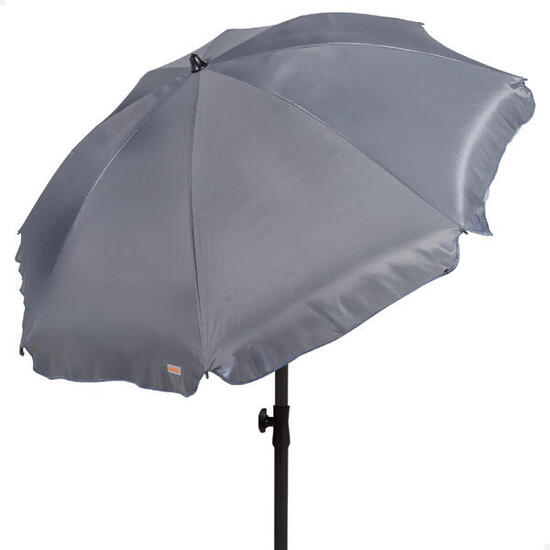 Donkergrijze parasol van 200 cm met hoes