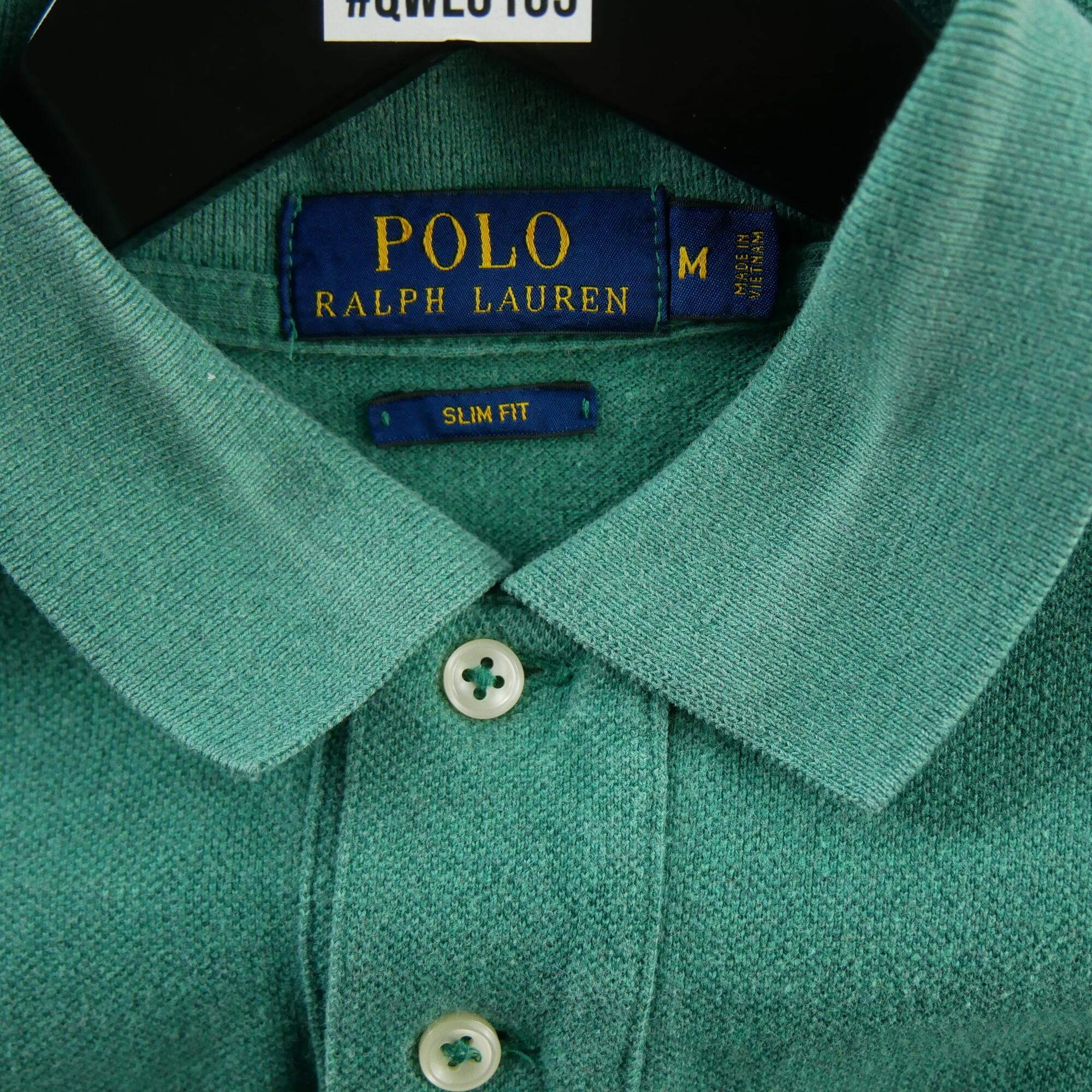 Tweedehands - Polo Ralph Lauren heren korte mouw polo groen - Zeer goede staat 5/5
