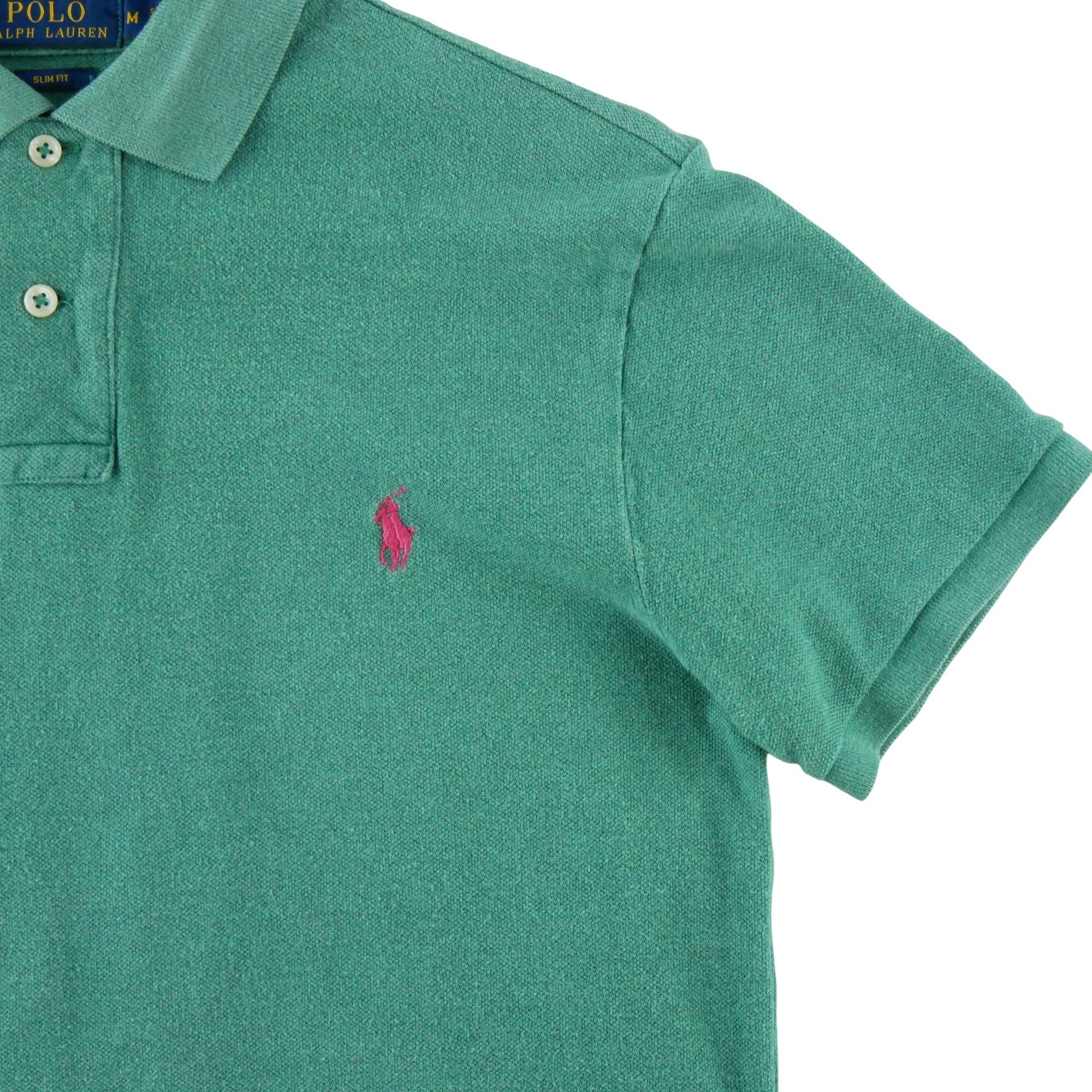 Tweedehands - Polo Ralph Lauren heren korte mouw polo groen - Zeer goede staat 4/5