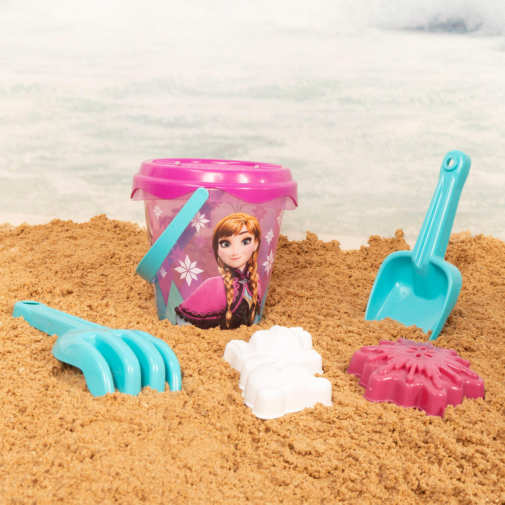 Frozen Seau de plage avec accessoires sac à dos et poncho 7/7