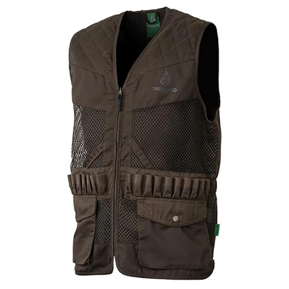 Gilet Treeland marron déperlant 20 cartouchières 2/5