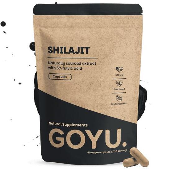Gélules d'extrait de Shilajit (5% acide fulvique) 500 mg