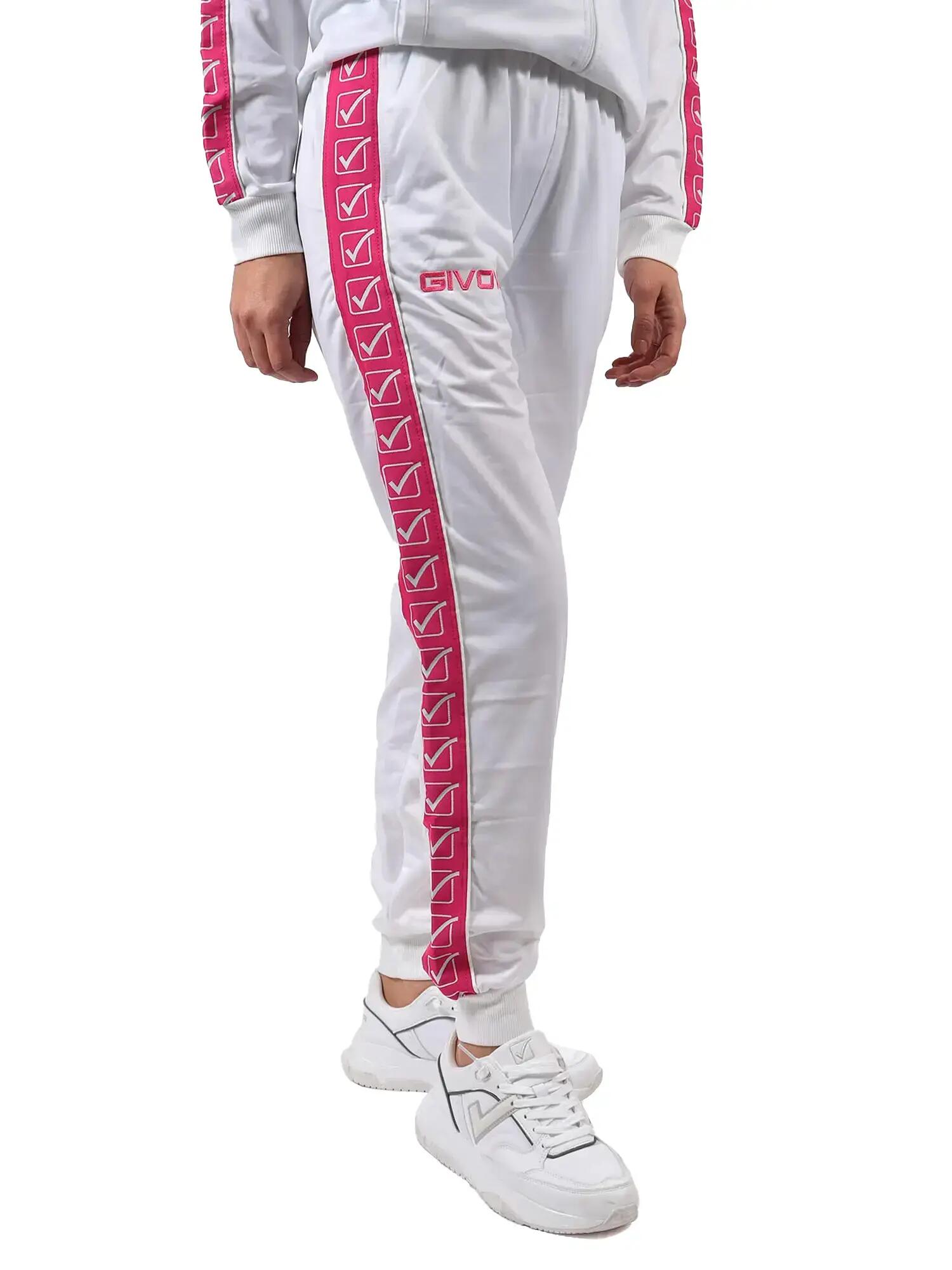 Pantaloni uomo givova fuxia/bianco 2/4