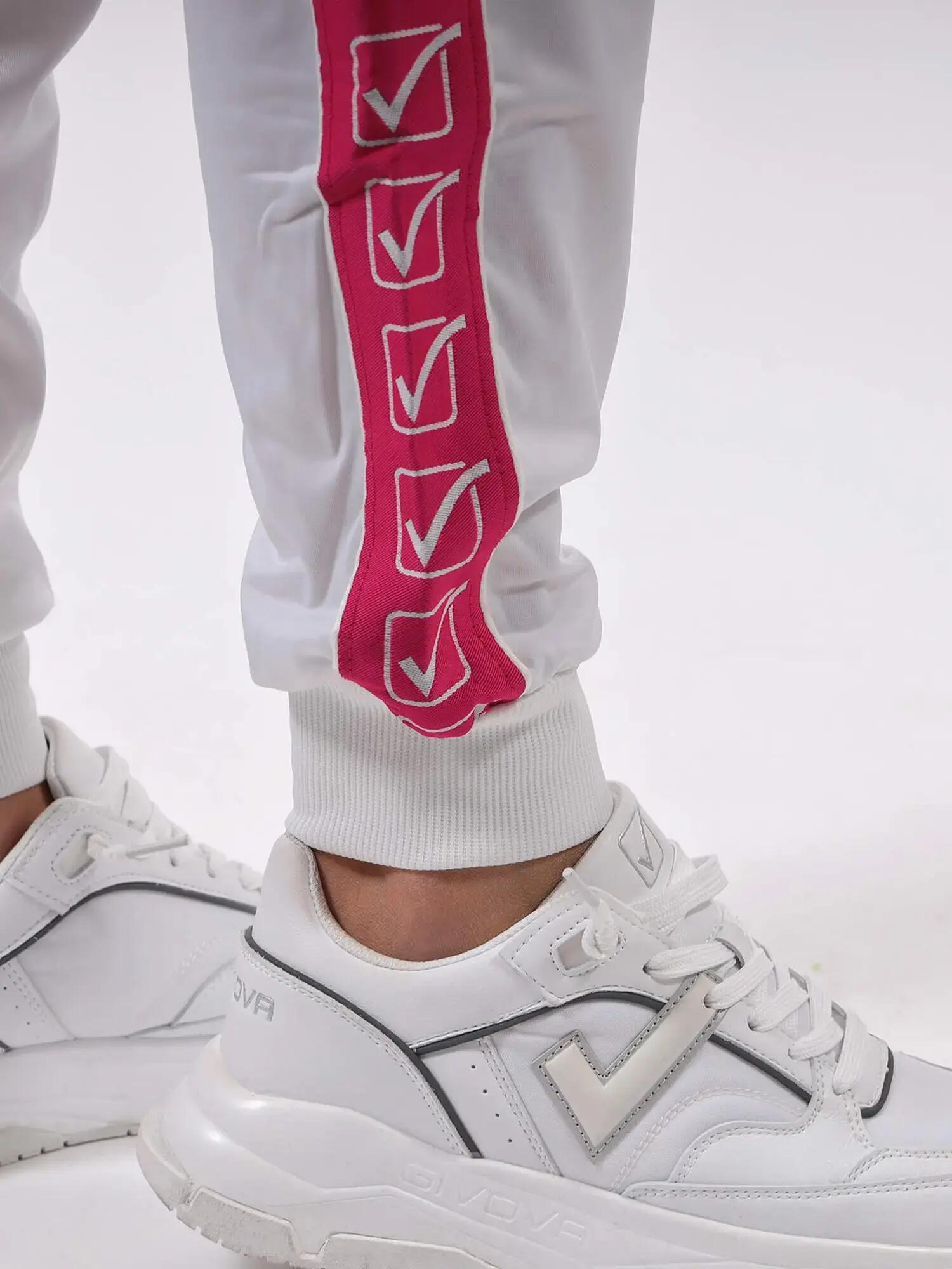 Pantaloni uomo givova fuxia/bianco 4/4