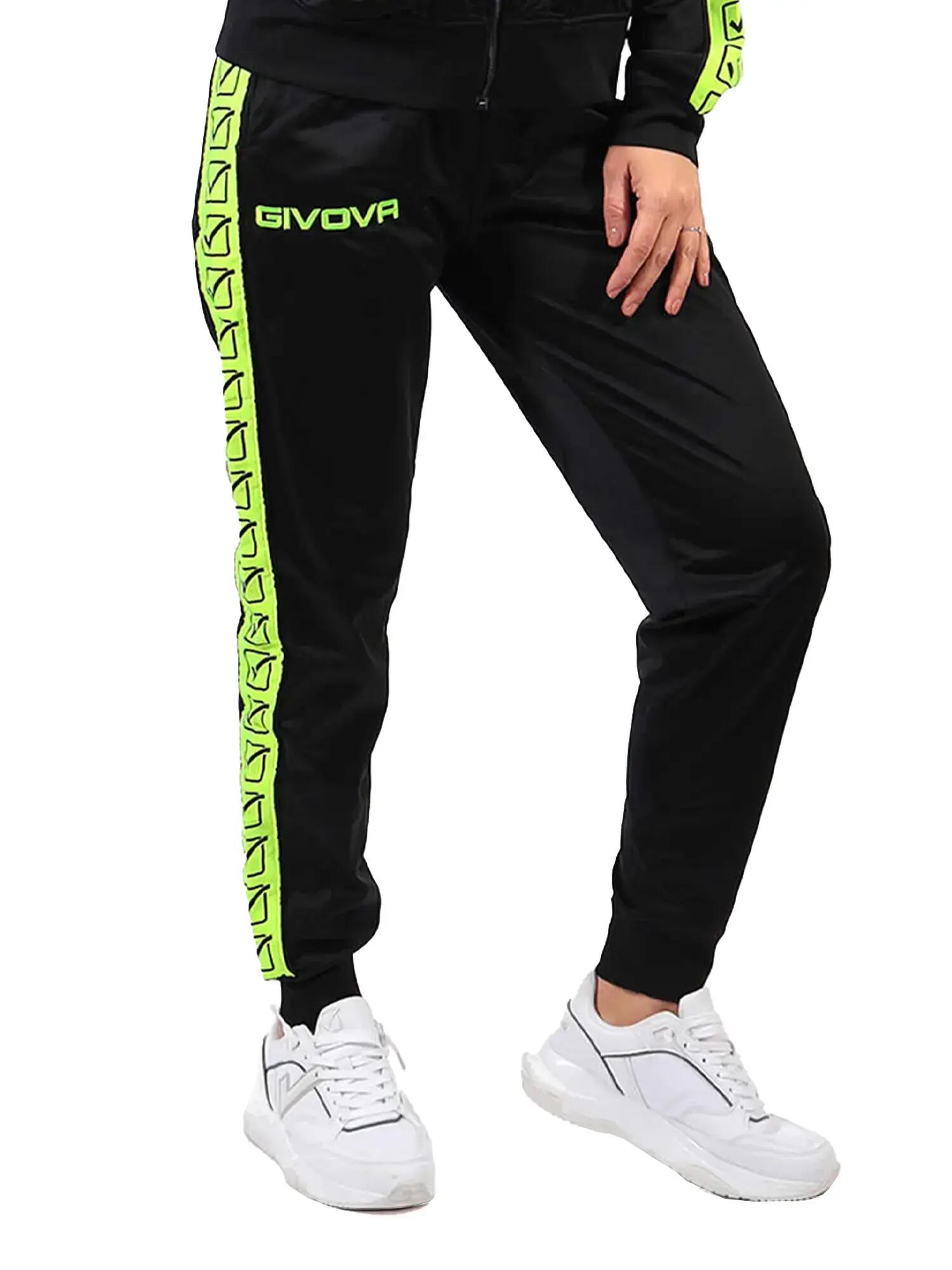 Pantaloni uomo givova giallo fluo/nero 2/5